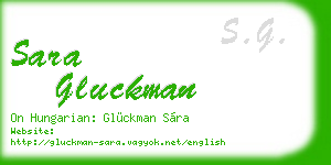 sara gluckman business card